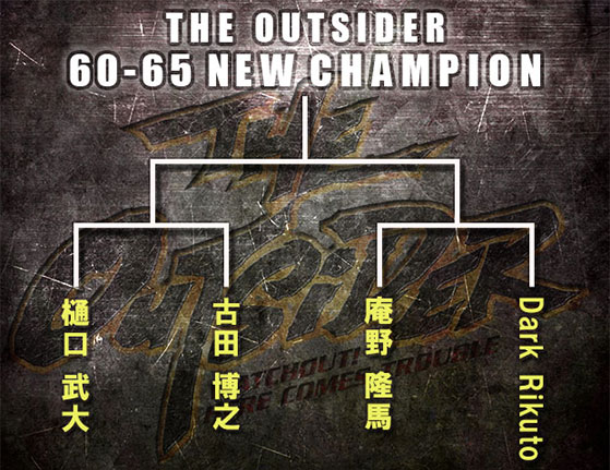 THE OUTSIDER 第31戦 60-65新王者決定＆ランキング制定トーナメント図